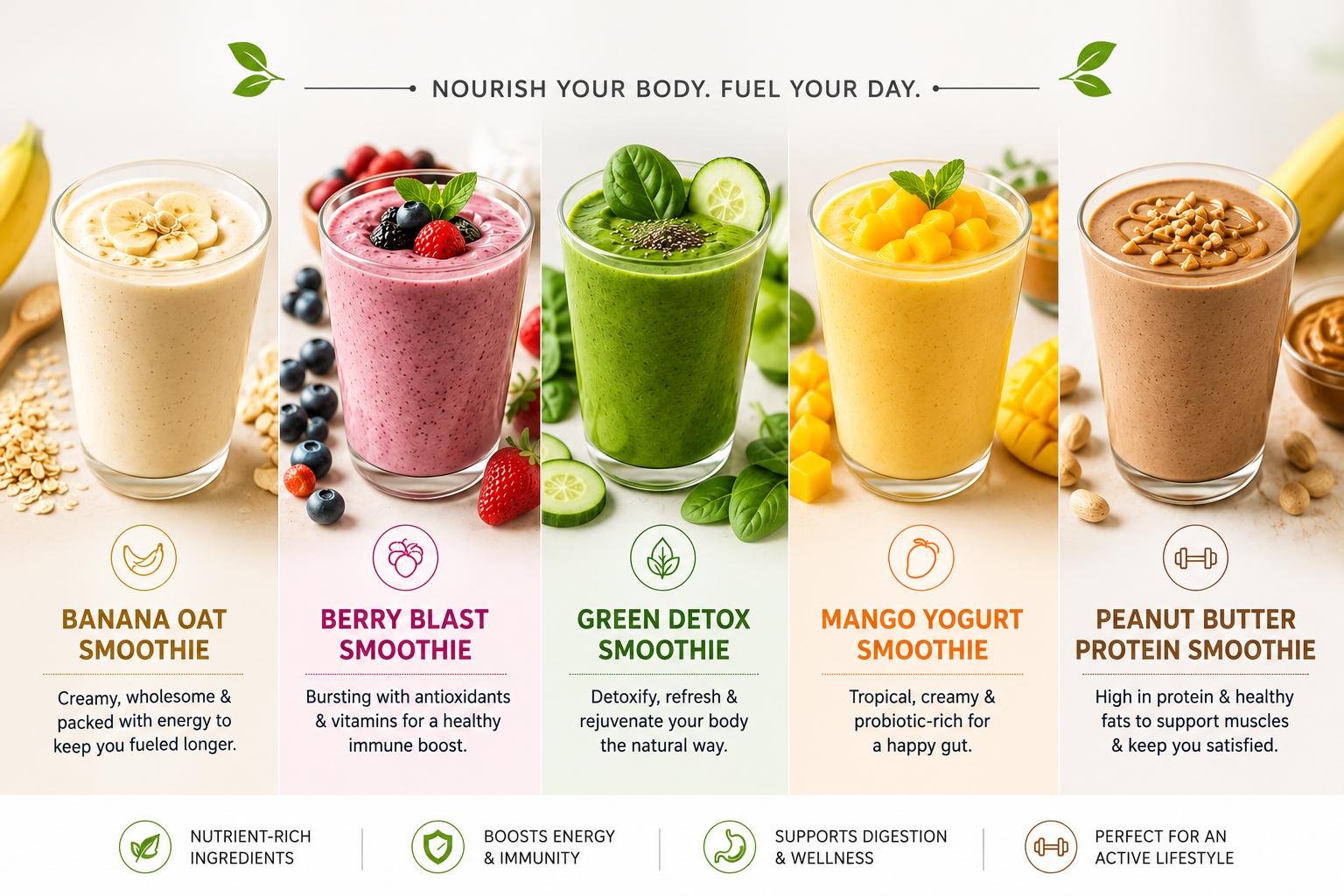 5 Easy & Healthy Smoothie Recipes