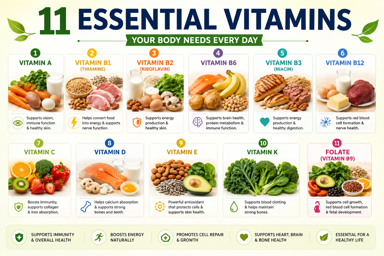 11 Essential Vitamins Your Body Needs Every Day