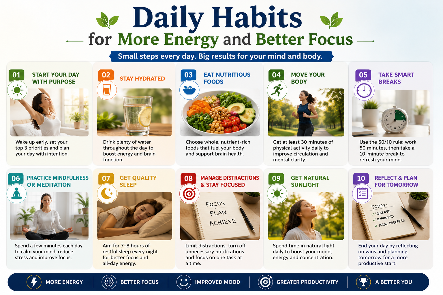 Daily Habits for More Energy and Better Focus